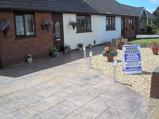 bury pattern imprinted concrete driveways